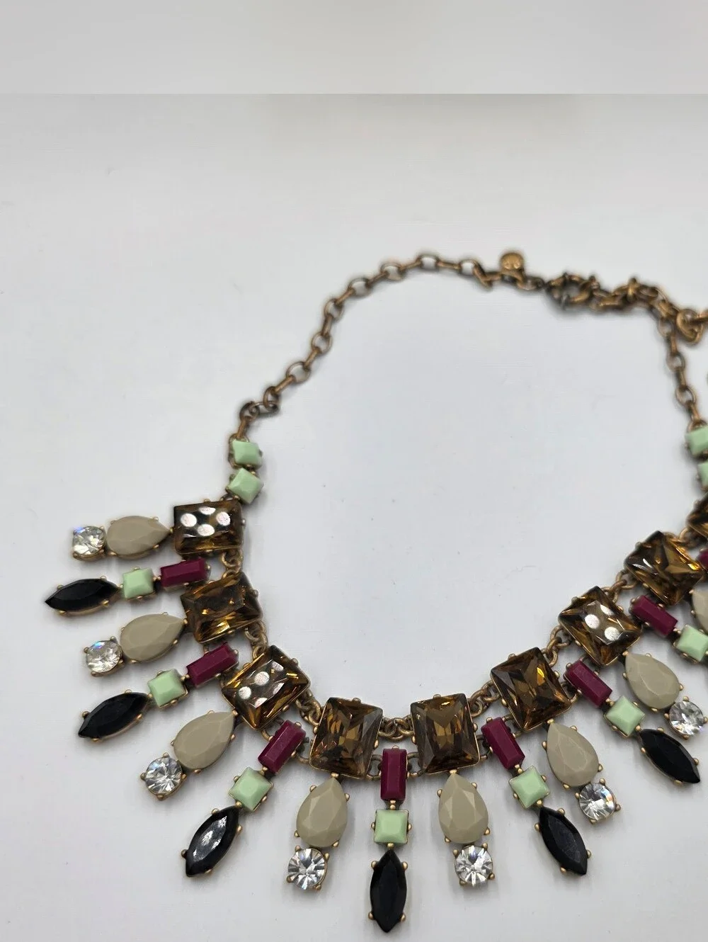 J. Crew Art Deco‎ Statement Multi-Color Bib Necklace Collar
